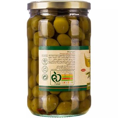 زیتون بی هسته تک چاشت(195900ف) شیشه ای بدون